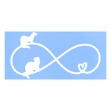 Ferret Lover Infinity Heart Decal for Cars, Glass, Laptops, Mirrors & More