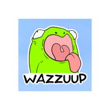 Funny "Wazzup" Frog Sticker for Cars, Trucks, Mugs, Glass & More
