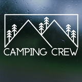 Die Cut Vinyl Camping Crew Decal - Camper Decal, Truck Decal, Window Decal