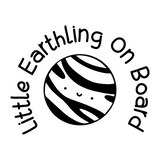 dye cut vinyl little earthing on board decal, baby on board, baby on board decal, baby on board sticker, baby on board decal sticker, sticker, vinyl sticker, vinyl decals