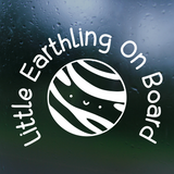 dye cut vinyl little earthing on board decal, baby on board, baby on board decal, baby on board sticker, baby on board decal sticker,  sticker, vinyl sticker, vinyl decals