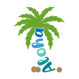 Aloha Palm Tree Summer Decal - Waterproof Die Cut Vinyl Decal