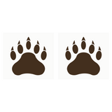 Die Cut Vinyl Bear Paw Silhouette Car / Truck Decals