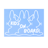 Die Cut Vinyl Kids On Board Bunny Decal