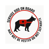 Die Cut Vinyl German Shepard Service Dog Decal
