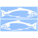 Pack Of 2 Die Cut Vinyl Salmon Fish Decals - Car Decals, Truck Decals, Camper Decals