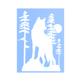 Die Cut Vinyl Custom Wolf Scene Decal - Vehicle / Camper / Window Decal