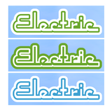Die Cut Vinyl Double Layer "Electric" Decal For Cars, Bikes, Scooters