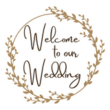 Die Cut Vinyl "Welcome to out wedding" Decal - DIY Wedding decor - Outdoor Vinyl Decal