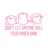 Funny Pig Doing Yoga Decal - Waterproof Die Cut Vinyl Decal