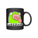 funny wazzup frog sticker by get decaled. car sticker, truck sticker, bumper sticker, frog sticker, toad sticker, laptop sticker, mug sticker, frog lover, froggy sticker, frog mug sticker, decal shop, best decals, stickers.