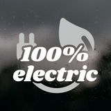 Die Cut Vinyl 100% Electric Vinyl Decal - EV sticker decal