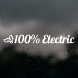 Electric Vehicle Decal - 100% Electric