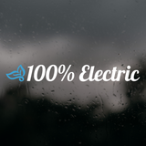 Electric Vehicle Decal - 100% Electric