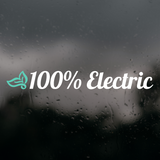 Electric Vehicle Decal - 100% Electric