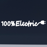 Die Cut Vinyl 100% Electric Decal - EV Car / Truck Decals - Get Decaled