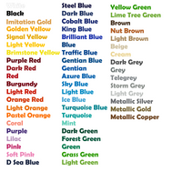vinyl color chart