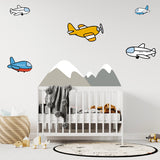 nursery decor, airplane decal, boy nursery decor, boy nursery, decals, decal, vinyl decals