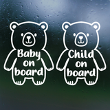 New 2026 Bear Themed Baby / Child On Board Vinyl Decal