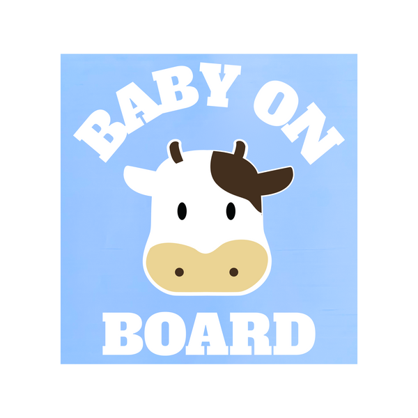 baby on board, baby on board decals, decals, baby cow decal, baby on board sticker, baby on board sign, decals, decal shop, get decaled, vinyl decals