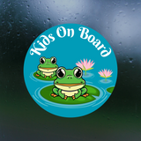 Baby / Kids On Board Frog Themed Sticker Decal