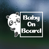 Dye Cut Vinyl Panda Baby On Board Decal
