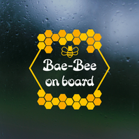 bee decal, bee decals, baby on board, baby on board ecals, baby on board sign, decals, decal, decal shop, get decaled, sticker decals, vinyl decals, custom decals