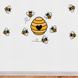 Die Cut Vinyl Wall Decal Pack - Bee Hive Nursery Set