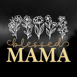 Die Cut Vinyl Decal - Blessed Mama Floral Decal