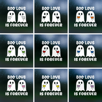 Cute Halloween Dye Cut Vinyl "Boo Love Is Forever" Decal