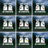 Cute Halloween Dye Cut Vinyl "Boo Love Is Forever" Decal