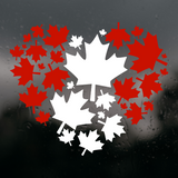 Waterproof Die Cut Vinyl Canada  Maple Leaf Heart Decal  Car Decal, Truck Decal, Decal Sticker
