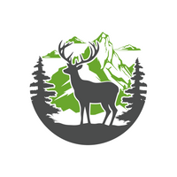 Die Cut Vinyl Deer Scene Decal - Vehicle / Camper / Trailer Decal