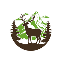 Die Cut Vinyl Deer Scene Decal - Vehicle / Camper / Trailer Decal