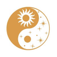 Die Cut Vinyl Yin Yang Astro Decal - Waterproof Vehicle / Window / Camper Decal