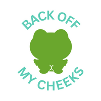 Die Cut Vinyl Funny Frog "Get Off My Cheeks" Waterproof Decal - Vehicle / Glass Decal