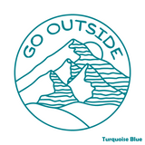 Waterproof Die Cut "Go Outside" Mountain Range Scene Decal For Campers, Cars, Trucks