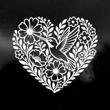 Die Cut Vinyl Decal - Humming Bird Love