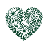 Die Cut Vinyl Decal - Humming Bird Love