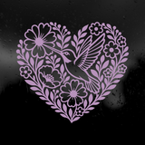 Die Cut Vinyl Decal - Humming Bird Love