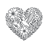 Die Cut Vinyl Decal - Humming Bird Love