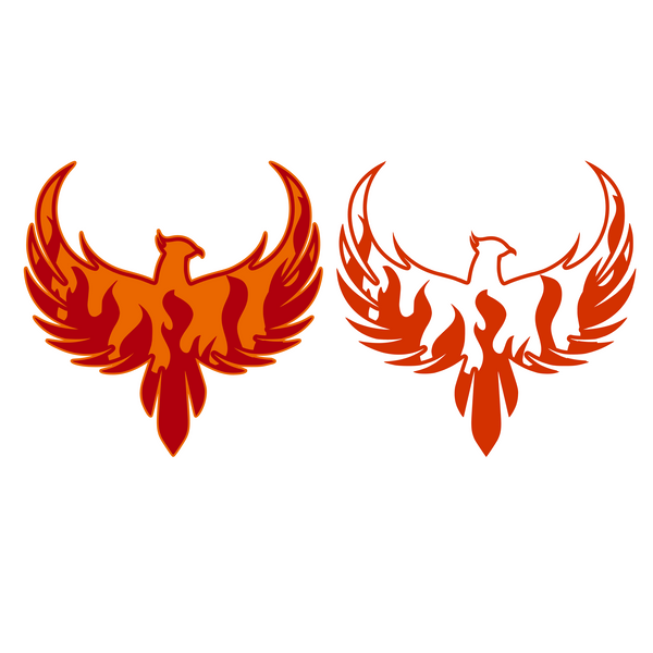 Die Cut Vinyl Phoenix Rising From Fire Decal - Waterproof Vehicle / Window / Trailer / ATV / Helmet Decal Sticker