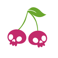 Die Cut Vinyl Waterproof Cherry Skull Decal Sticker - Truck / Tumbler / Glass Decal