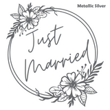 Die Cut Vinyl Just Married Decal - Vehicle, Glass, DIY Sign Decal