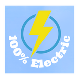 Die Cut Vinyl "100% Electric" Decal - New 2025 Design