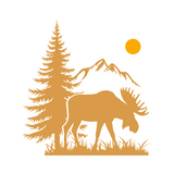 Die Cut Vinyl Outdoor Moose Scene Decal - Get Decaled