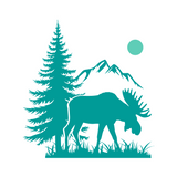Die Cut Vinyl Outdoor Moose Scene Decal - Get Decaled