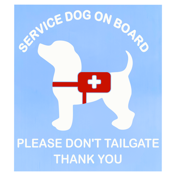 Die Cut Vinyl Service Dog On Board Decal