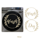 2PC Die Cut Vinyl "Wash" & "Dry" Decal Pack - Washer / Dryer Decals