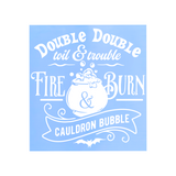 Die Cut Vinyl Witch Quote Decal "Double Double Toil & Trouble" Car / Truck / Laptop Decal